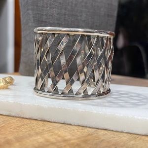 Silver Basket Weave Cuff
